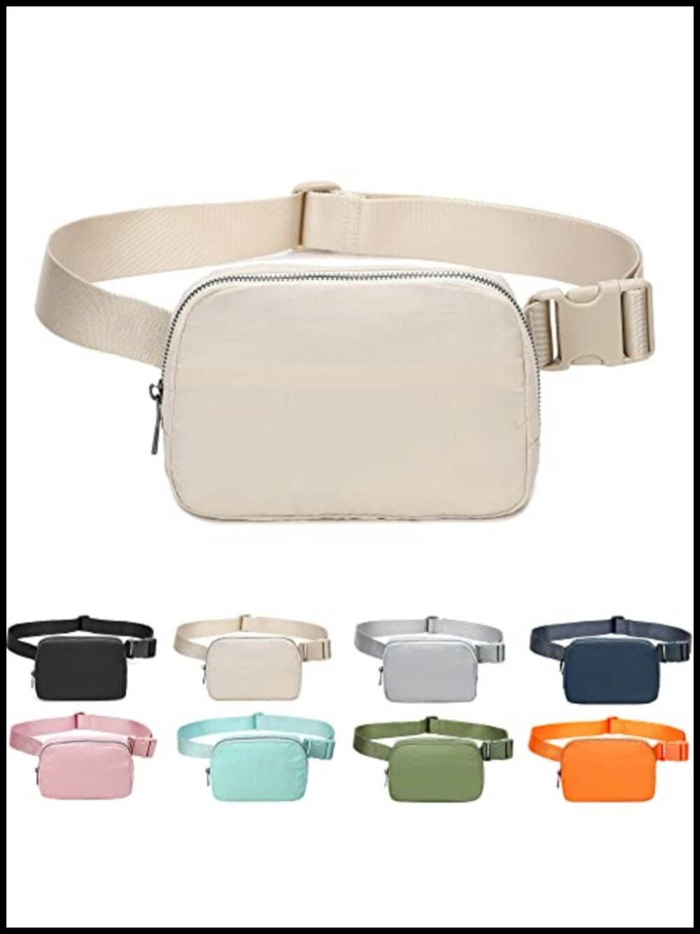 Waterproof Nylon Fanny Pack Waist Bag Crossbody Belt Bag Adjustable